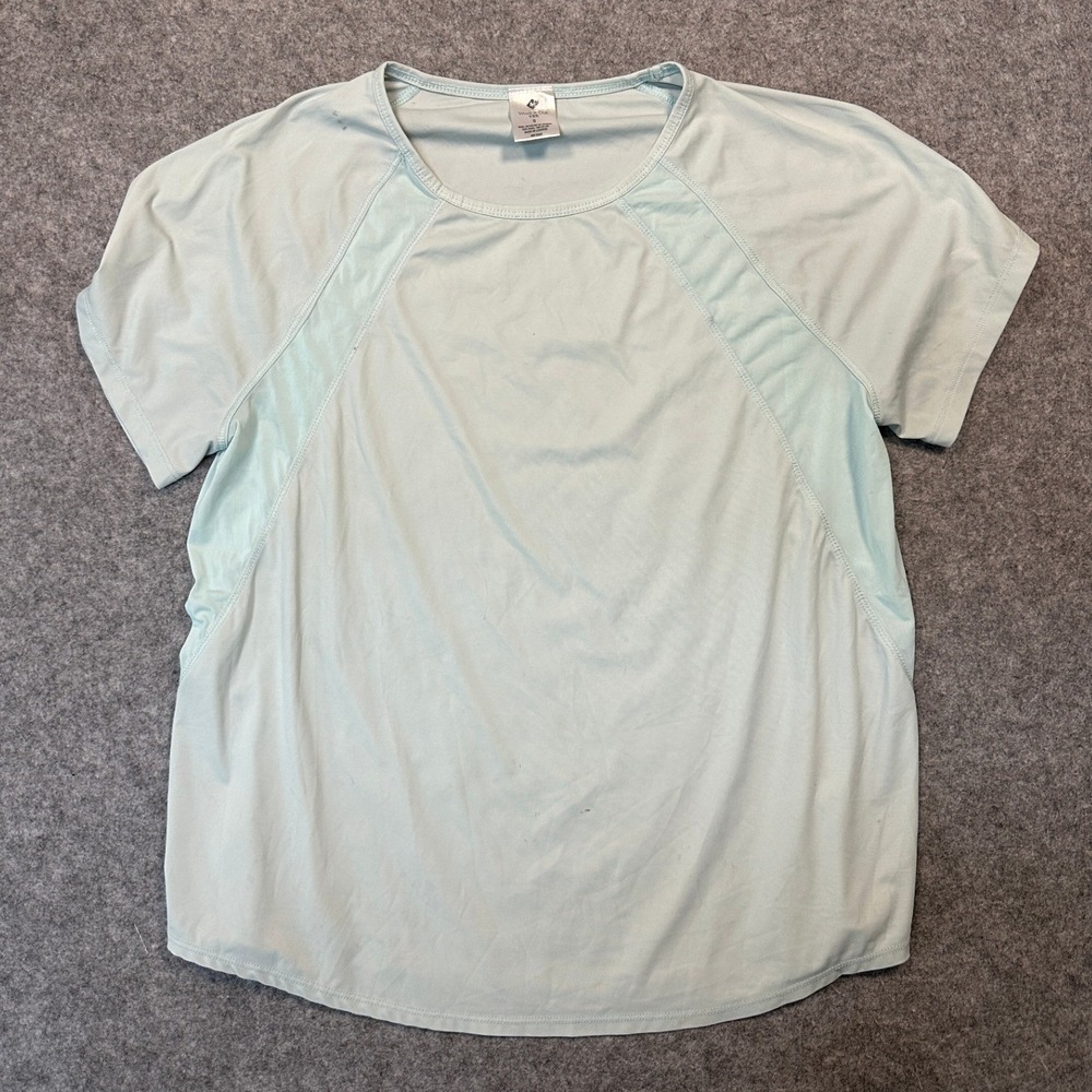 Member's Mark Work It Out Tee Small Mint Green Performance Spandex Blend